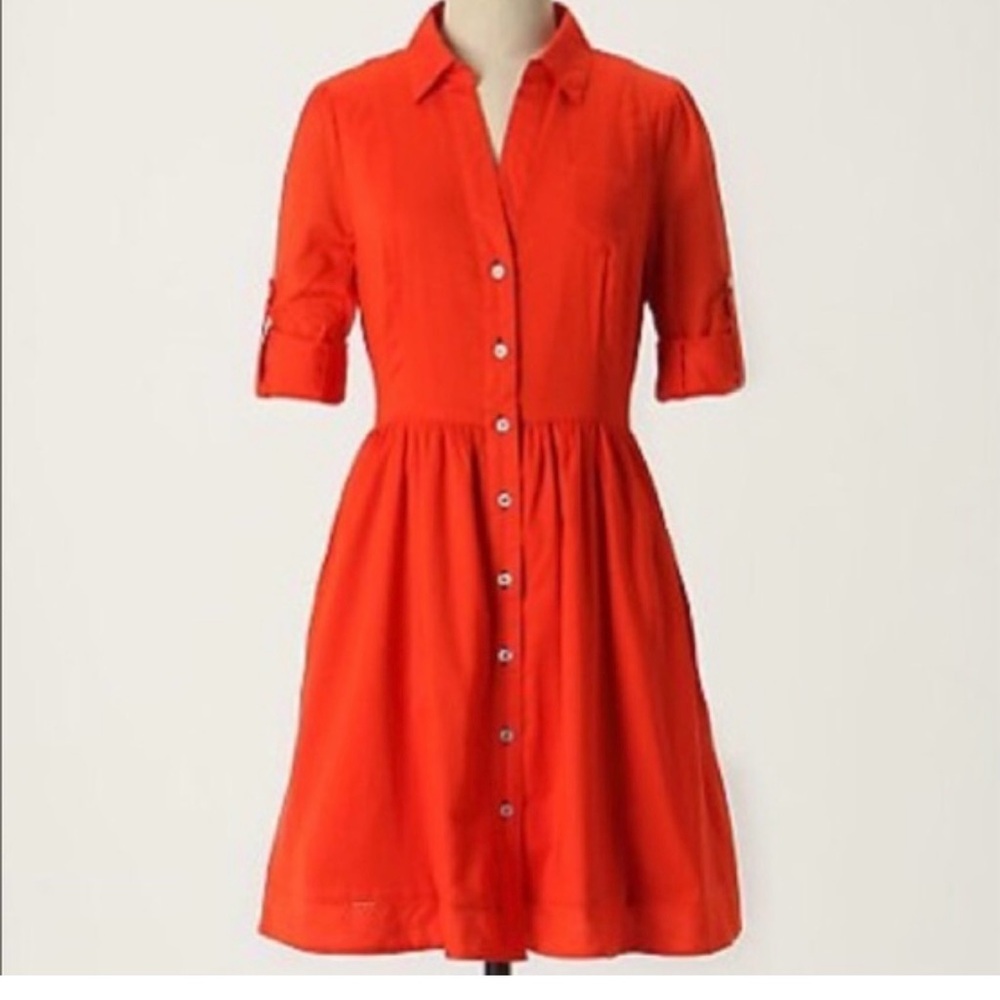 Anthropologie dress by Moulinette Soeurs “Reed Shirt Dress” in size 2.